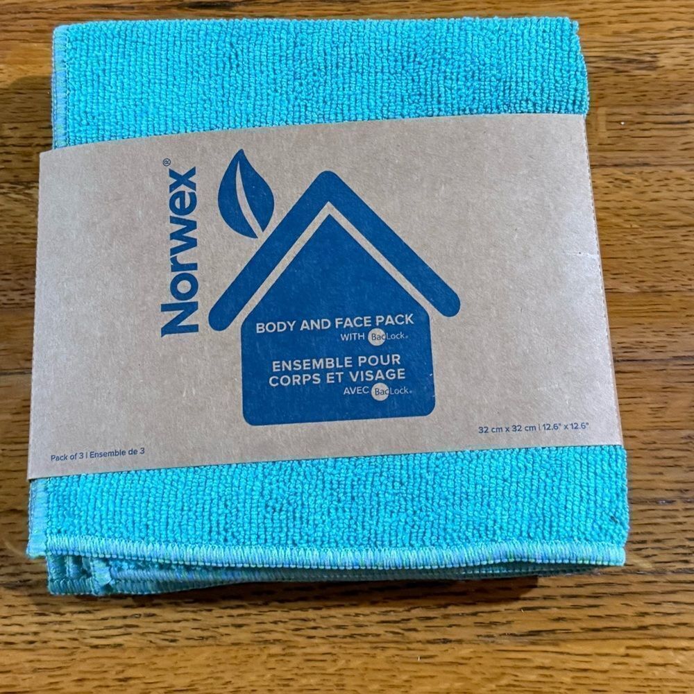 Norwex Body and Face Cloth Set of 3 Caribbean NWT - Picture 2 of 8